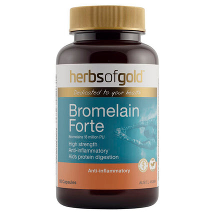 Herbs Of Gold Bromelain Forte 60 Capsules