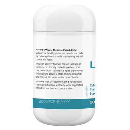 Nature’s Way L-Theanine Calm & Focus 50 Capsules