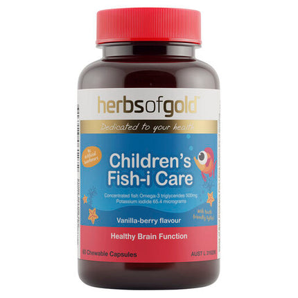 Herbs Of Gold Children's Fish-I Care 60 Capsules