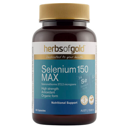 Herbs Of Gold Selenium 150 Max 60 Vege Capsules