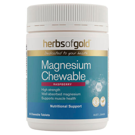Herbs Of Gold Magnesium Chewable 60 Tablets