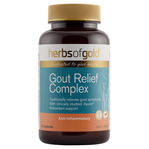 Herbs Of Gold Gout Relief Complex 60 Vege Capsules
