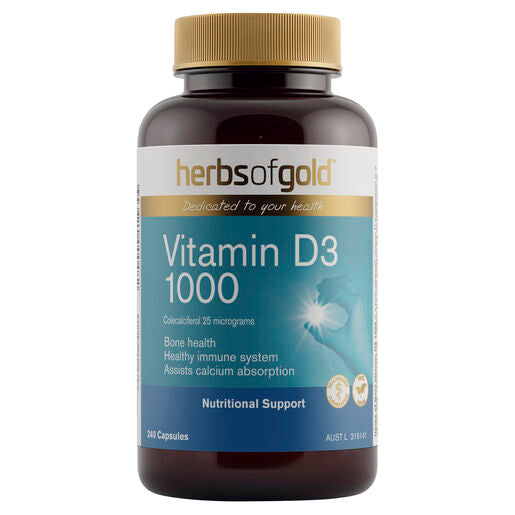 Herbs Of Gold Vitamin D3 1000 240 Capsules