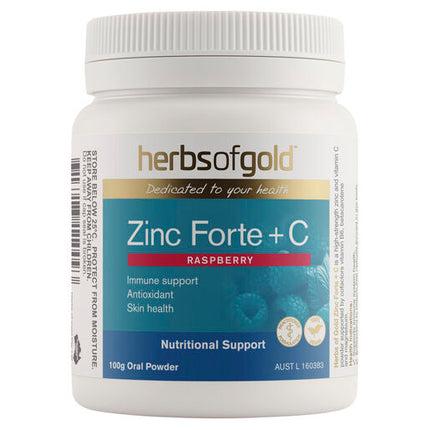 Herbs Of Gold Zinc Forte + C 100g Oral Powder
