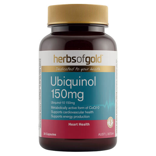 Herbs Of Gold Ubiquinol 150mg 30 Capsules