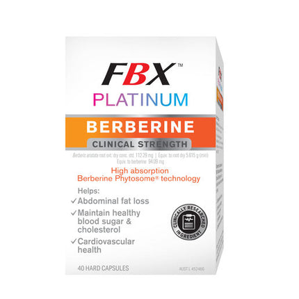 Naturopathica FBX Platinum Berberine Clinic Strength 40 Hard Capsules