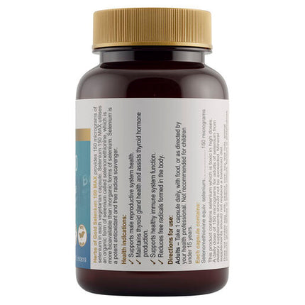 Herbs Of Gold Selenium 150 Max 60 Vege Capsules