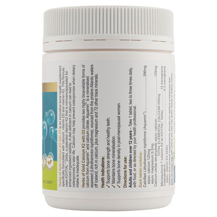 Herbs Of Gold Calcium K2 With D3 90 Tablets