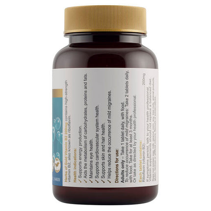 Herbs Of Gold Vitamin B2 200mg 60 Tablets