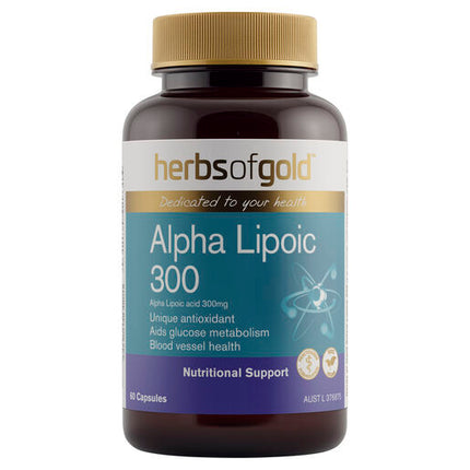 Herbs Of Gold Alpha Lipoic 300 Vege 60 Capsules
