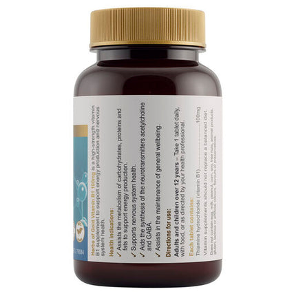 Herbs Of Gold Vitamin B1 100mg 100 Tablets