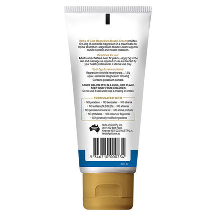 Herbs Of Gold Magnesium Muscle Cream 100g