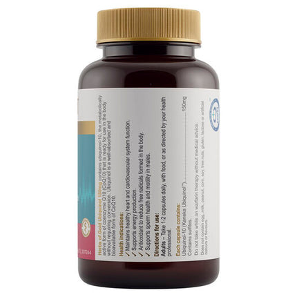 Herbs Of Gold Ubiquinol 150mg 60 Capsules