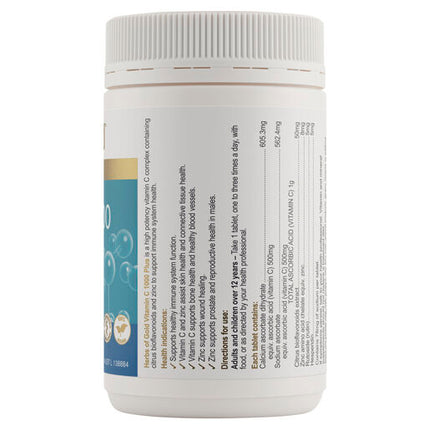 Herbs Of Gold Vitamin C 1000 Plus 120 Tablets