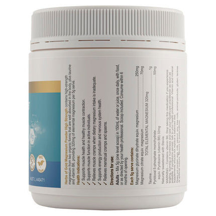 Herbs Of Gold Magnesium Powder High Strength 300g Oral Powder
