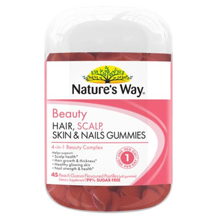 Nature’s Way Beauty Hair, Scalp, Skin & Nails Gummies 45 Pastilles