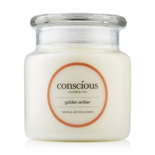 Conscious Candle Co. Golden Amber Natural Soy Candle 510g