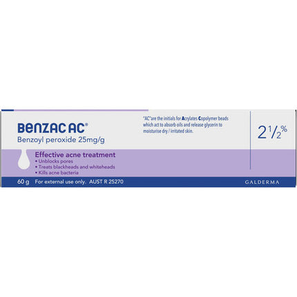 Benzac AC Acne Gel 2.5% 60g