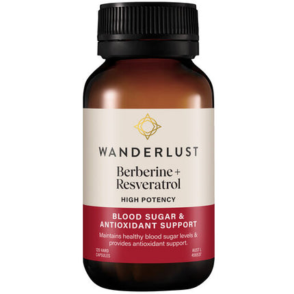 Wanderlust Berberine + Resveratrol 120 Capsules