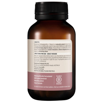 Wanderlust Ashwagandha + Sleep 60 Capsules