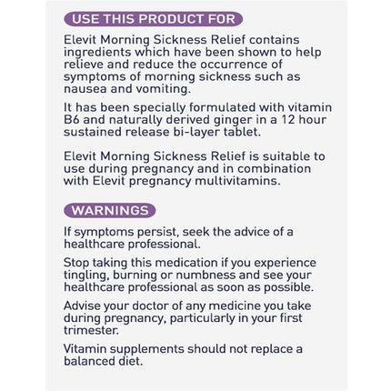 Elevit Morning Sickness Relief 30 Tablets
