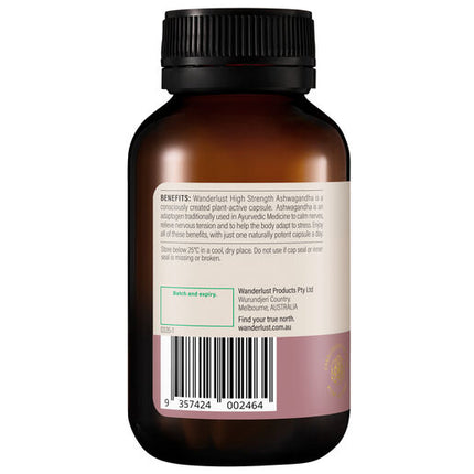 Wanderlust High Strength Ashwagandha 60 Capsules