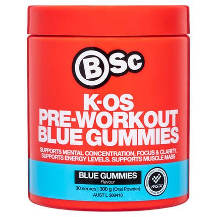 Body Science BSc K-OS Pre-Workout Blue Gummies 300g