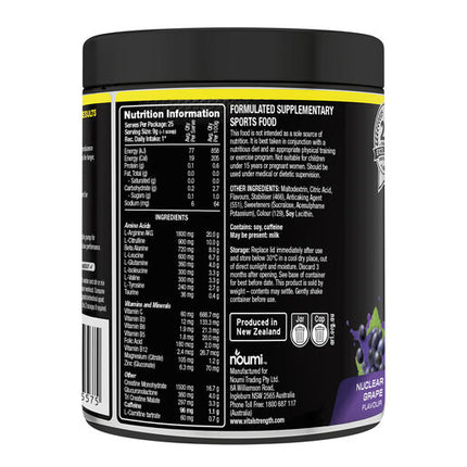 Vital Strength Pre Workout Grape 225g