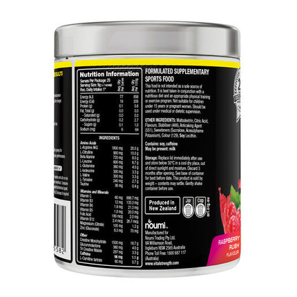 Vital Strength Pre Workout Raspberry 225g