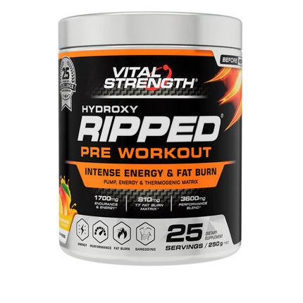 Vital Strength Ripped Pre-Workout Mango Lemonade 250g