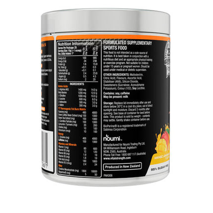Vital Strength Ripped Pre-Workout Mango Lemonade 250g
