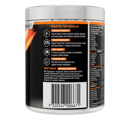 Vital Strength Ripped Pre-Workout Mango Lemonade 250g