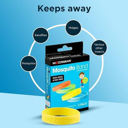 Mozzigear Kids Mosquito Bands 2 Pack Multicoloured