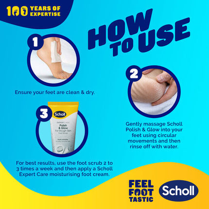 Scholl Expertcare Polish & Glow Foot Scrub 75ml