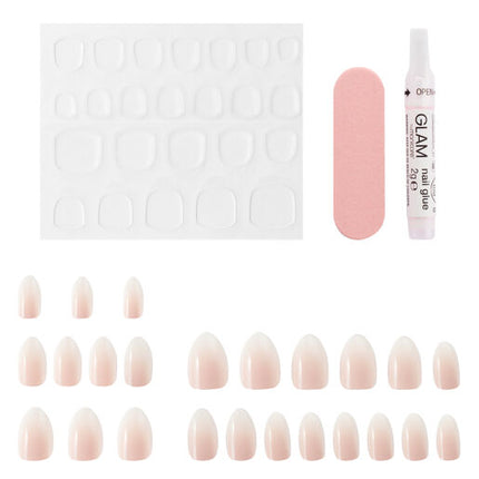 Glam by Manicare Press On Nails Medium Almond Fashion Kit