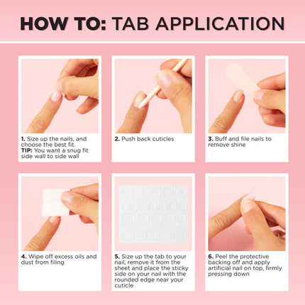 Glam by Manicare Press On Nails Medium Square French Pink Kit