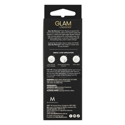 Glam Ready Pre-Glued Nail Snow Bunny 30