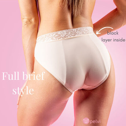 Pelvi Leakproof Underwear Full Brief Beige Small