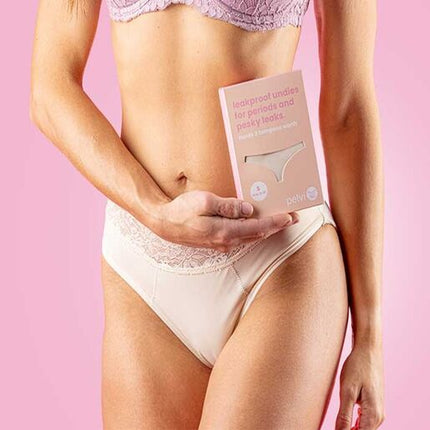 Pelvi Leakproof Underwear Bikini Beige X-Large