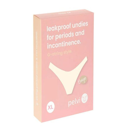 Pelvi Leakproof Underwear G-String Beige X-Large