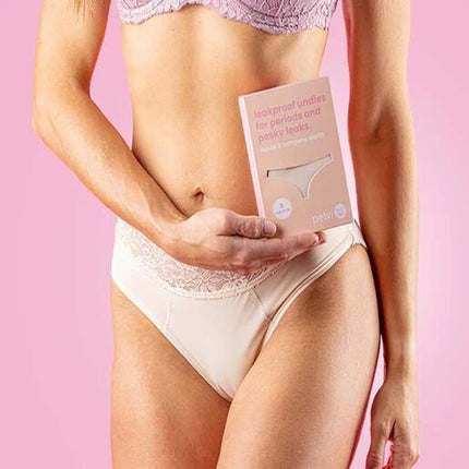 Pelvi Leakproof Underwear Bikini Beige X-Small