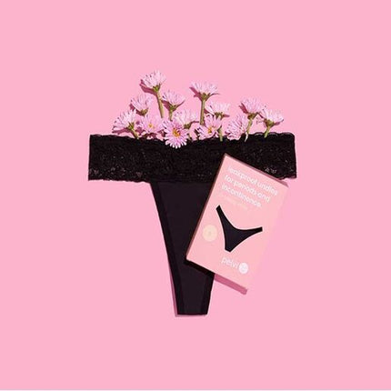 Pelvi Leakproof Underwear G-String Black X-Large