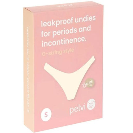Pelvi Leakproof Underwear G-String Beige Small