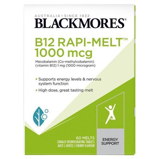 Blackmores Energy B12 Rapi-Melt 90 Cherry Flavoured Melts