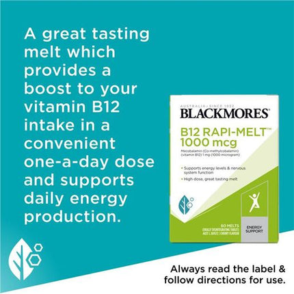 Blackmores Energy B12 Rapi-Melt 90 Cherry Flavoured Melts