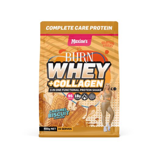 Maxine'S Burn Whey + Collagen 400g Caramel Biscuit