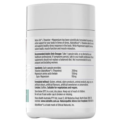 Nutra-Life L-Theanine + Magnesium 60 Capsules