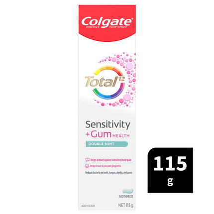 Colgate Total Sensitivity and Gum Health Double Mint Toothpaste 115g