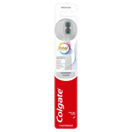 Colgate Total Active Prevention Foaming Clean Toothbrush Medium 1 Pack