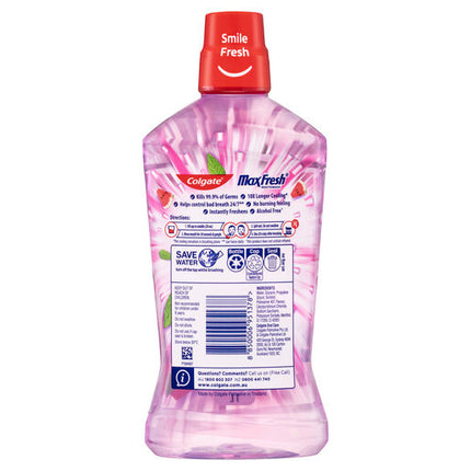 Colgate Max Fresh Mouthwash Watermelon Mint 1L Alcohol Free